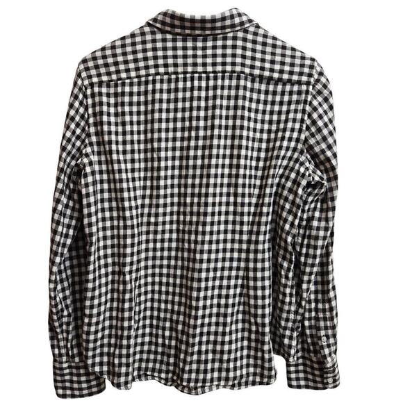 Lauren Ralph Lauren Womens Classic Fit Gingham Button-Down Shirt XL Cream Brown - Picture 5 of 9